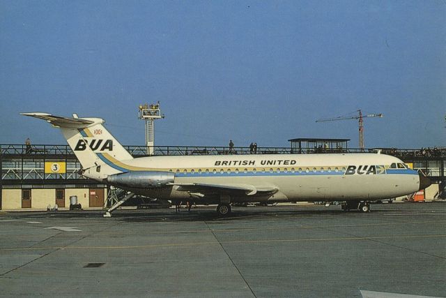 British Aerospace BAC-111 One-Eleven (G-ASJE) - scanned from postcardbr /british united