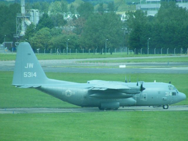 Lockheed C-130 Hercules (165314JW) - 165314 LOCKHEED C130T HERCULES USA NAVY JW 5314 CN 382-5384 SEEN HERE TAXING FOR DEP JULY 20 2011