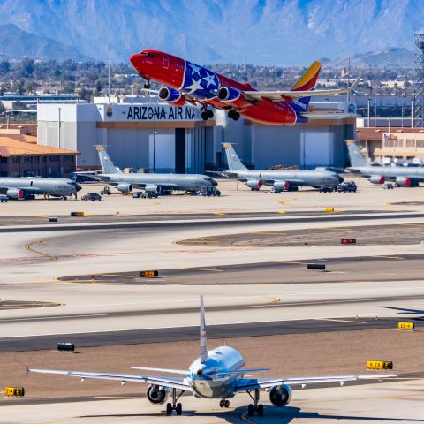 Boeing 737-800 (N8620H) - A Southwest Airlines 737-800 in Tennessee One special livery taking off from PHX on 2/24/23. Taken with a Canon R7 and Canon EF 100-400 ii lens.