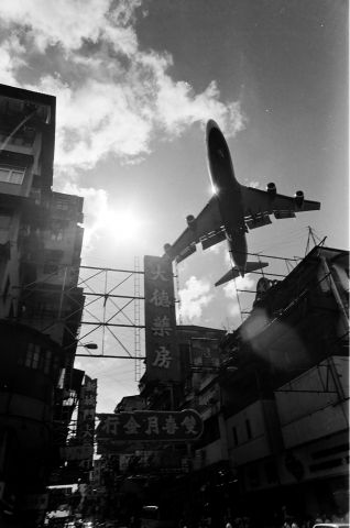 Boeing 747-400 — - flew over Kowloon City