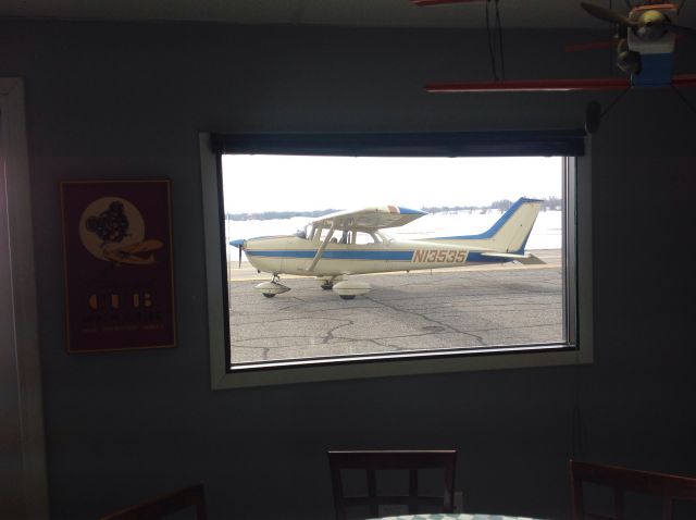 Cessna Skyhawk (N13535) - Parked outside Prop Blast Cafe.