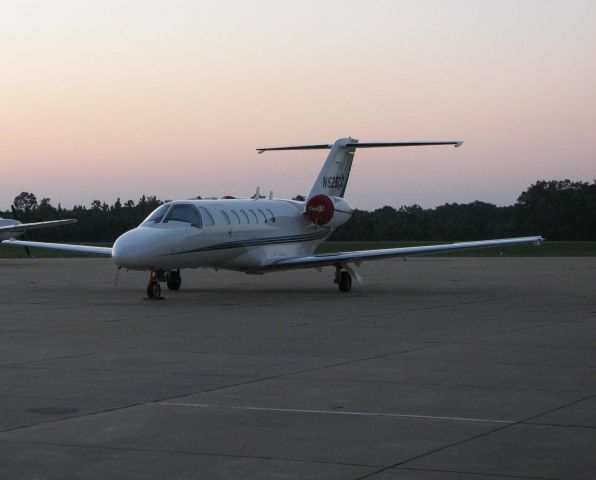 Cessna Citation CJ2+ (N525CC) - Sitting on the ramp at KUOX early one evening.