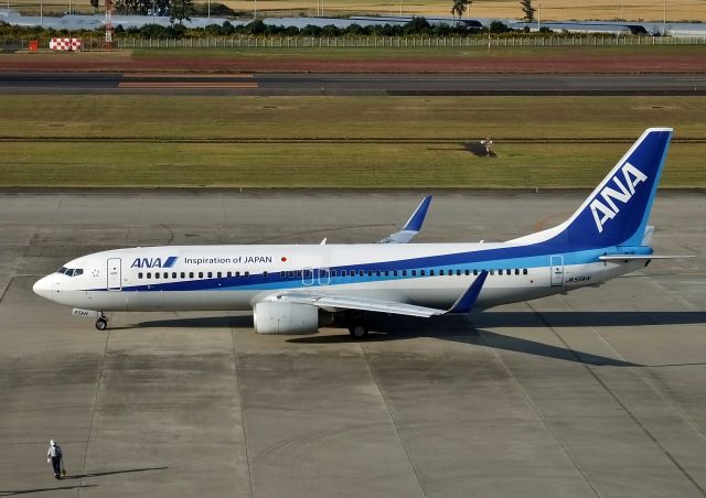 Boeing 737-800 (JA55AN) - Taxing at SDJ (Sendai-Ap Japan) 2016/10/20