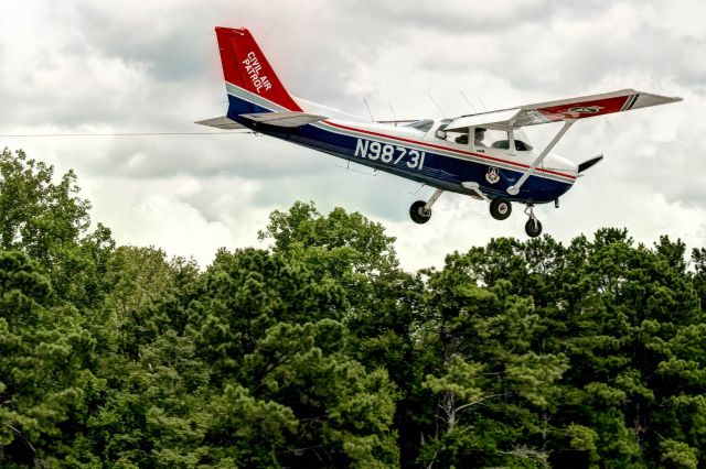 Cessna Skyhawk (N98731) - A Civil Air Patrol aircraft moments away from touching down on runway 21 during glider operations at LaGrange Callaway Airport.