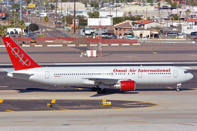 BOEING 767-200 (N342AX) - Omni Air International Boeing 767-328 N342AX at Phoenix Sky Harbor on December 16, 2019. 