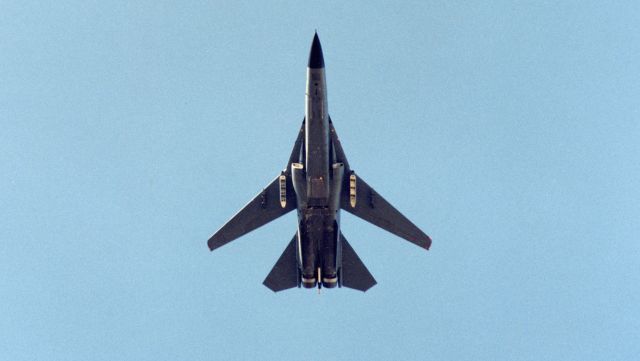 Grumman EF-111 Raven — - F-111G pass at Plattsburgh AFB, NY