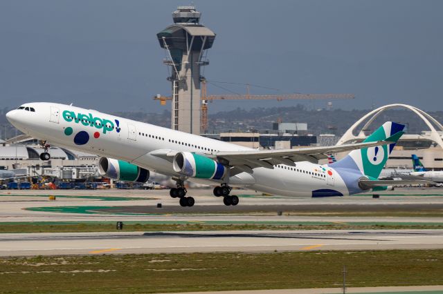 Airbus A330-300 (EC-MII) - Evelop! departing LAX on a repatriation flight