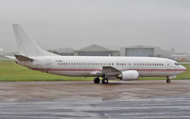 BOEING 737-400 (YI-BAJ) - fly baghdad b737-400 yi-baj arriving in shannon for a fuel stop before going on to the states 31/1/16.