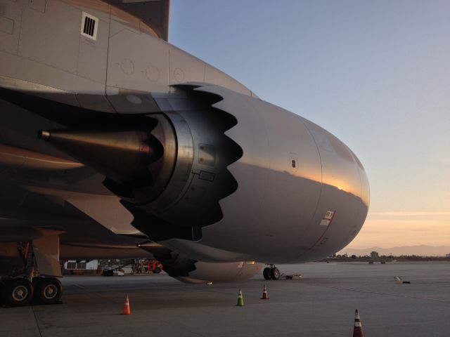 Boeing 747-200 (D-ABYM) - Sunrise at the remote