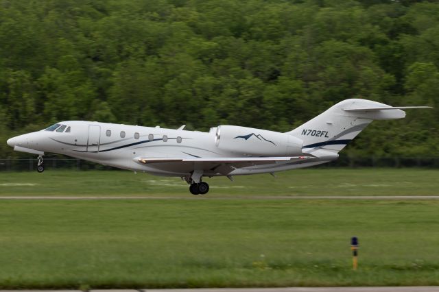 Cessna Citation X (N702FL) - Mountain Aviation's Cessna Citation X "Foothills 702" departs Butler County Regional Airport for Witham Field in Stuart, Florida.