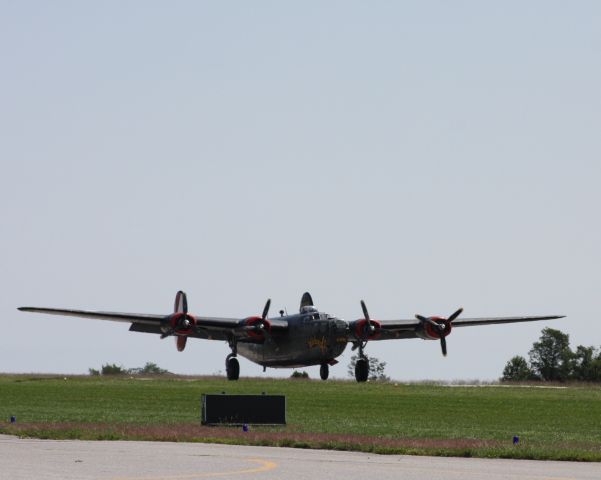 Consolidated B-24 Liberator — - B-24 Landing Chester County Airport 8-29-11