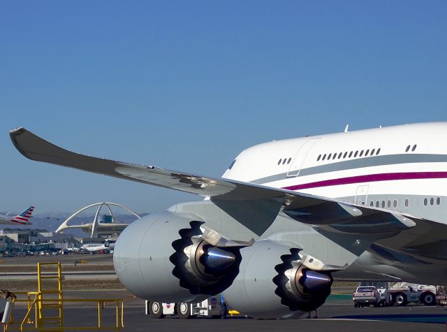 BOEING 747-8 (A7-HBJ) - Visiting LAX 24 Sept, 2016