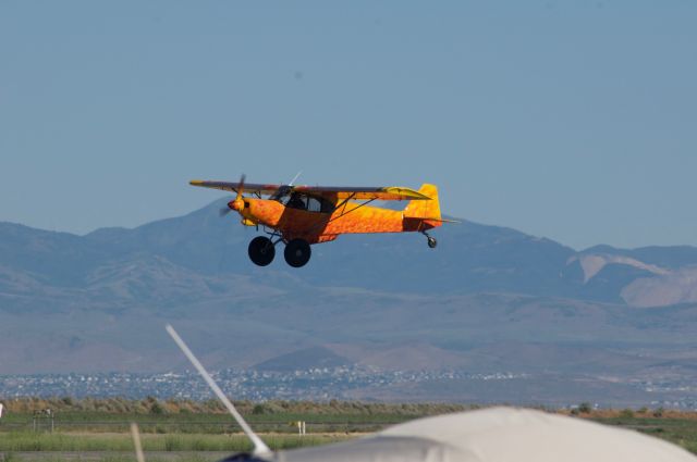 Piper L-21 Super Cub (N88WY) - Taking off Runway 18. Spotted from the Ramp. br /Best viewed in full! 