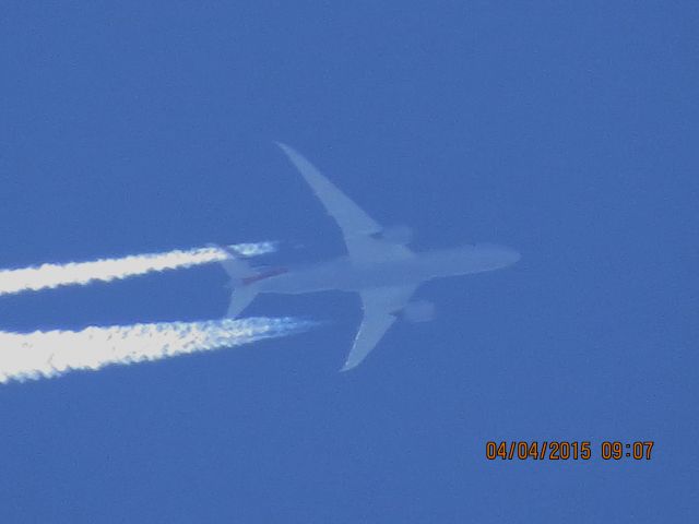 Boeing 787-8 (N801AC) - American Airlines flight 9770 from STL to PHX over Southeastern Kansas at 40,000 feet.