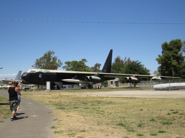 0612 — - Castle Air Museum Atwater, CAbr /Boeing B-52D Stratofortress along with the North American AGM-28 Hound Dog Missile on its left wing