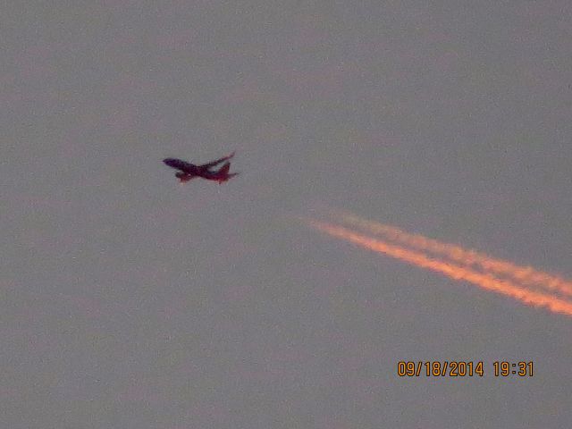 Boeing 737-700 (N284WN) - Southwest flight 3147 from DEN to JAX over Northeastern Oklahoma at 39,000 feet.