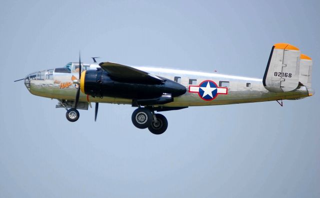 North American TB-25 Mitchell (N12825B) - The B-25 "Miss Hap" takes off on arrivals day at Geneseo, NY.