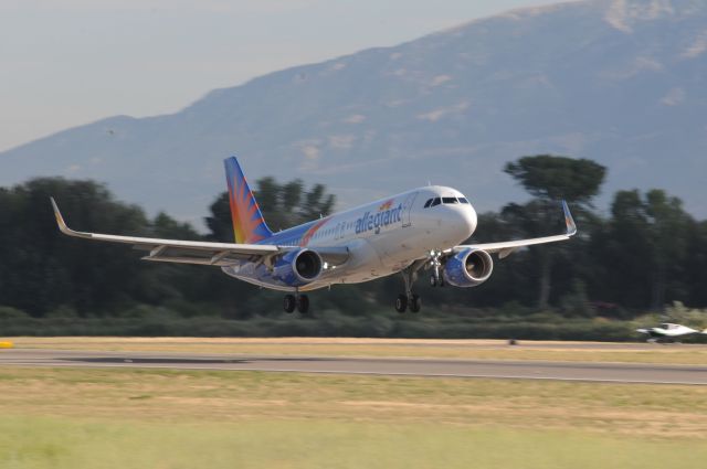 Airbus A320 (N247NV) - Allegiant in the flare for Runway 13. br /Best viewed in full. 