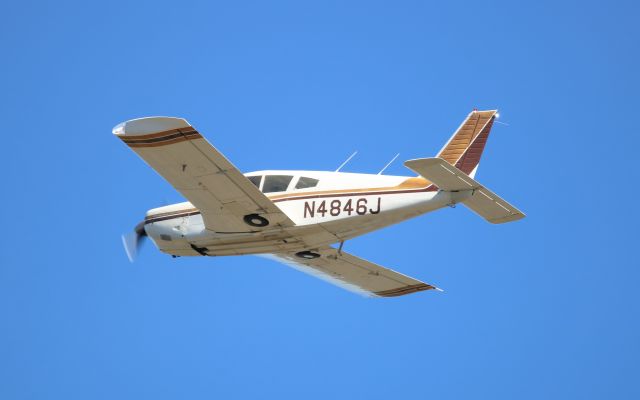 Piper Cherokee Arrow (N4846J) - Seen departing off runway 26 from Big Bear, CA (L35) airport on Saturday, April 27th, 2019. 