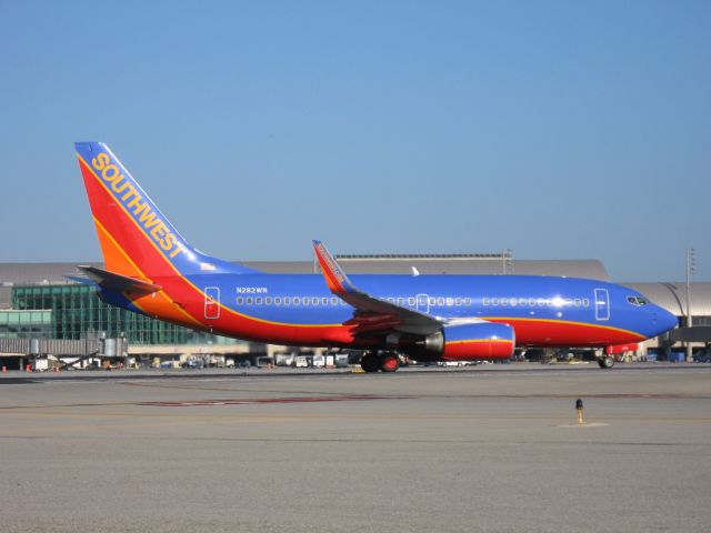 Boeing 737-700 (N282WN) - Holding on RWY 19R