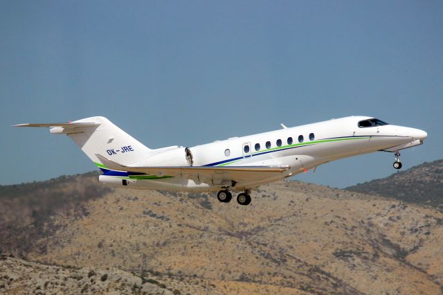 Cessna Citation Longitude (OK-JRE) - Smartwings Citation Longitude airborne off rwy 05 on 2-Jul-22 returning to LKPR as TVS20J.