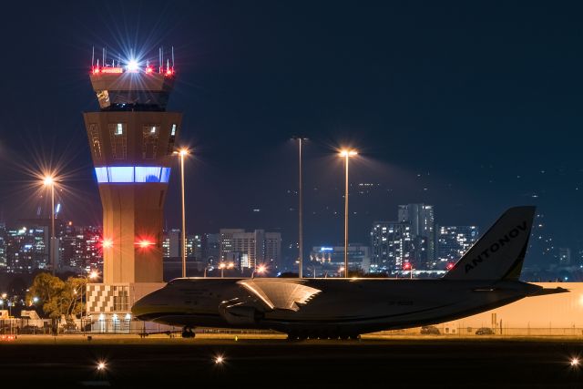 Antonov An-124 Ruslan (UR-82029) - Antonov parked under Adelaide Tower.