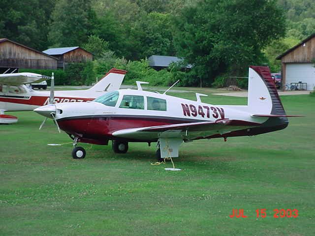 Mooney M-20 (N9473V) - parked at Gastons Trout Resort, Lakeview, Arkansas