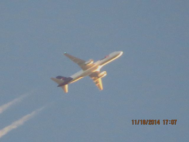 Boeing 757-200 (N925FD) - FedEx flight from MEM to ICT over Southeastern Kansas at 36,000 feet.