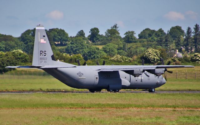 Lockheed C-130 Hercules (08-8603) - ramstein c-130j 08-8603 dep shannon 17/6/14.