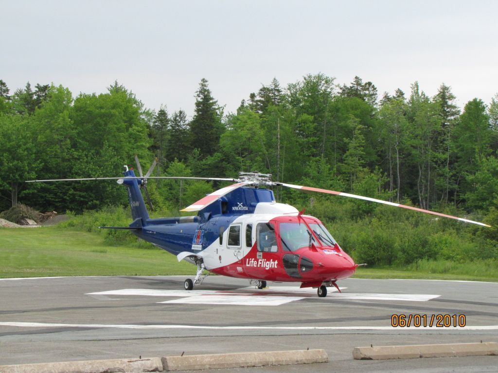C-GIMN — - Parked on helipad at Bridgwater Hospital, Bridgewater NS