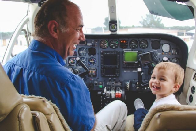 Cessna 340 (N211EJ) - Me and my Grandson