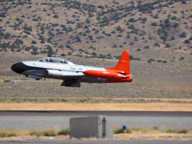 — — - 9/15/18 Canadair CT-133 taking off to pace the unlimited race at the Reno Air Races