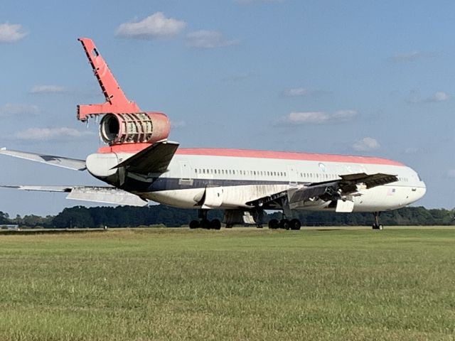 McDonnell Douglas DC-10 — - Old DC-10 still keeping watch at Laurinburg-Maxton all these years!