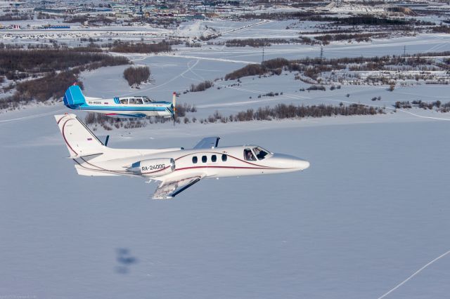 Cessna Citation 1SP (RA-2400G) - Photos courtesy of my friend Kohtyashov. I ferried this aircraft from the US to Russia. Ex N308JM.