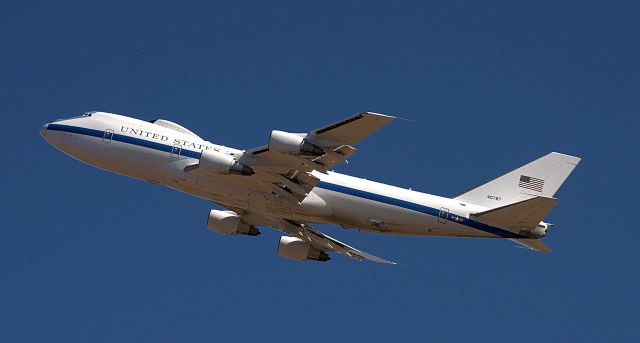 Boeing 747-200 (74-0787) - USAF E-4B National Emergency Airborne Command Post(NEACP) blasting out of Dyess AFB