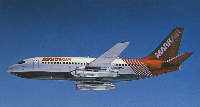 Boeing 737-200 (N670MA) - scanned from postcardbr /Markair