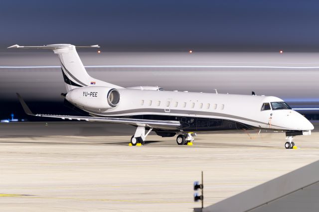 Embraer Legacy 600/650 (YU-PEE) - Tenerife Sur - Reina Sofia (TFS / GCTS) - Spainbr /br /Photo taken: December 3, 2023br /br /Operator: AirPinkbr /Type: Embraer EMB-135BJ Legacy 600br /Registration: YU-PEEbr /Serial: 14500993