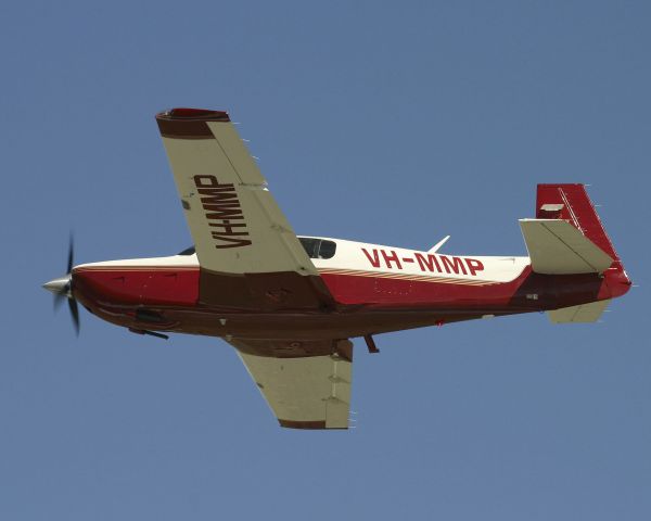 Mooney M-20 (VH-MMP) - Mooney VH-MMP (formally N105PK) was placed on the Australian Register in 2003. The previous holder of this registration (a Piaggo) has been in a museum in Nowra NSW Australia for almost 20 years. 