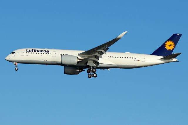 Airbus A350-900 (D-AIXB) - LH 424 arriving from Munich. The A350 has replaced the A340-600 on the Munich to Boston route