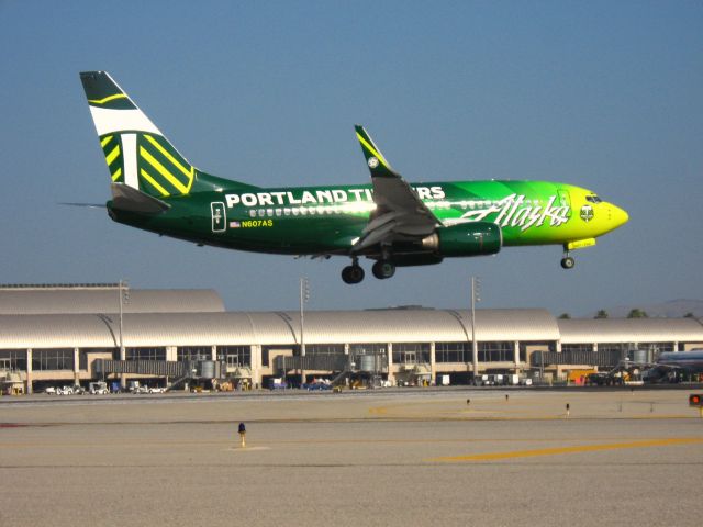 Boeing 737-700 (N607AS) - LANDING ON RWY 19R