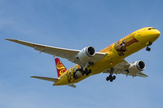 Boeing 787-9 Dreamliner (B-7302) - Yellow Panda inbound to 22L.