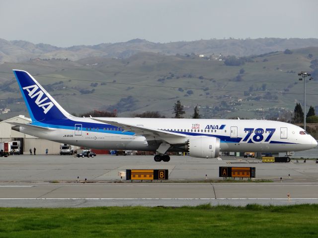 Boeing 787-8 (JA813A) - Inagural service NRT-SJC-NRT