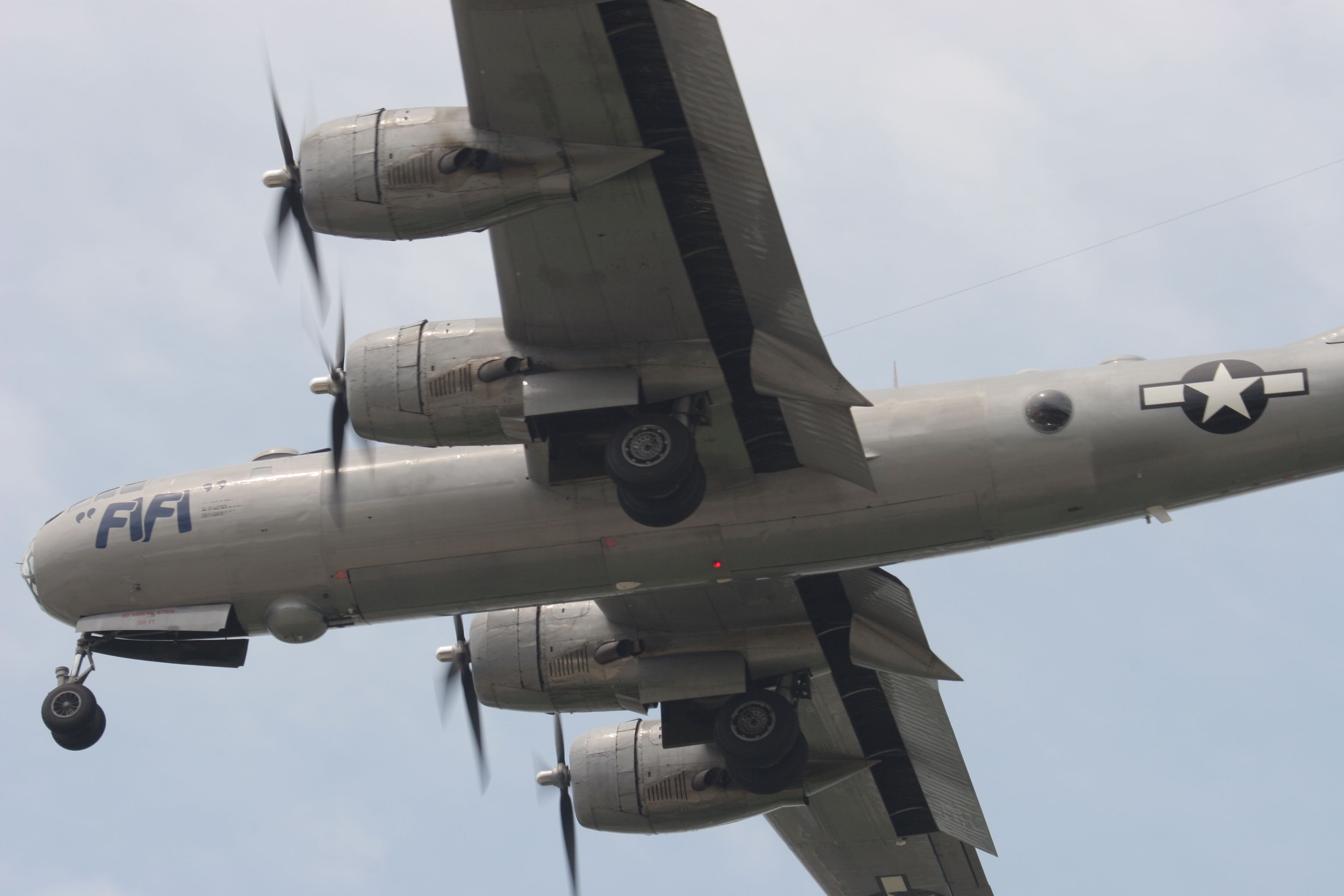 Boeing B-29 Superfortress (NX529B) - A couple hundred yards from Runway 21 KATW.