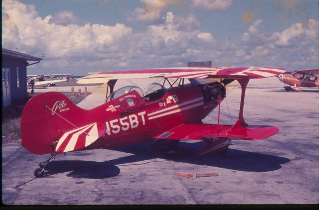 PITTS Special (S-1) (N55BT) - The personal airplane of Bill Thomas of "Fly For Fun" where he taught people all over the world how to really fly the airplane instead of having it fly you. A great instructor and pilot, now gone west. Spring 1973.