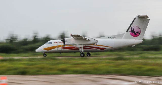 de Havilland Dash 8-100 (C-GAIS) - Attawapiskat.  Shot from the ramp, Dash departing off runway 24.