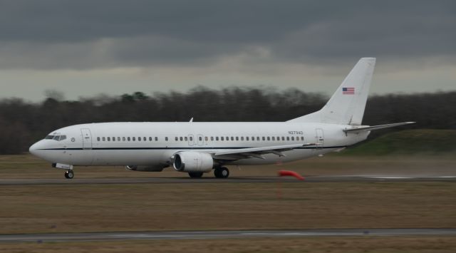 Boeing 737-700 (N279AD) - Justice blast back a rain soaked runway on departure out of KEFD on 2/5/2021