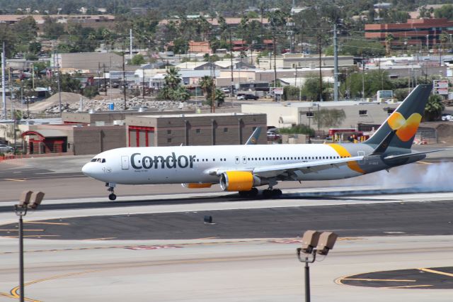 BOEING 767-300 (D-ABUS) - The inaugural flight for Condor Airlines into Phoenix Sky Harbor.br /May 18, 2018, 2:40 PM MST Arrival Flight DE2026