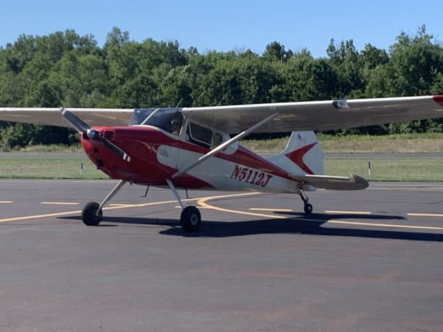 Cessna 170 (N5112J) - N5112J (C170) arriving at Quakertown Airport (KUKT)br /Photo Date: August 13, 2022