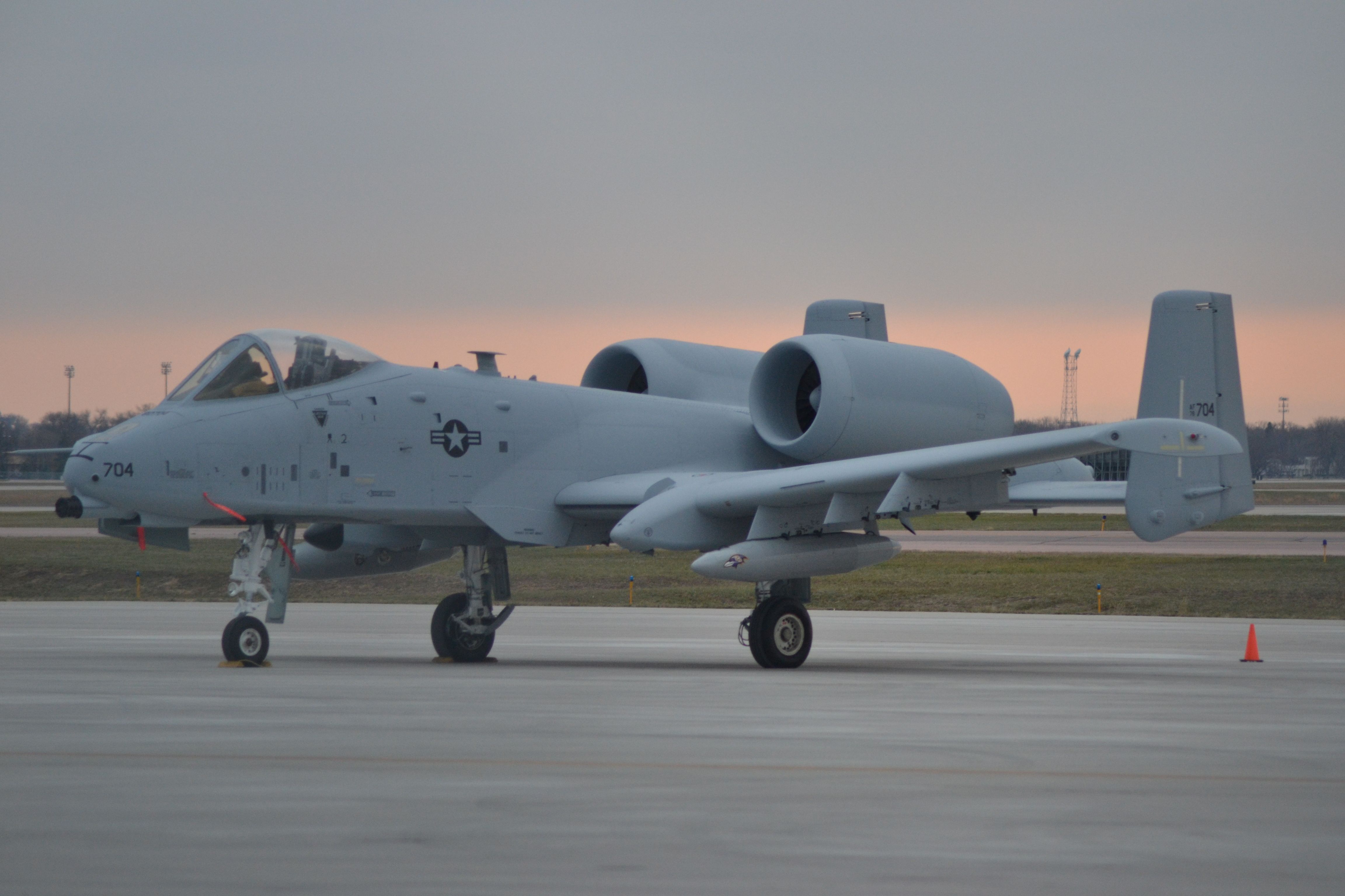 Fairchild-Republic Thunderbolt 2 (N76704) - A-10 Thunderbolt II sitting on the tarmac in KFSD