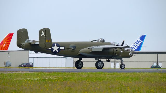 North American TB-25 Mitchell (N41123) - Flying Heritage Collections B-25J Mitchell bomber (Ser#44-30254) taxis back to their hanger after a flight test on 7/14/12.